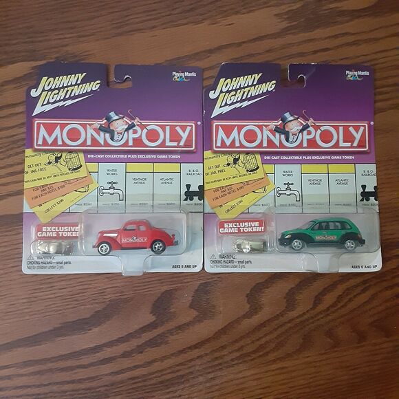 Vtg Johnny Lightning Monopoly Lot Of 2 Cars Ford Coupe PT Cruiser Bundle - Picture 1 of 14